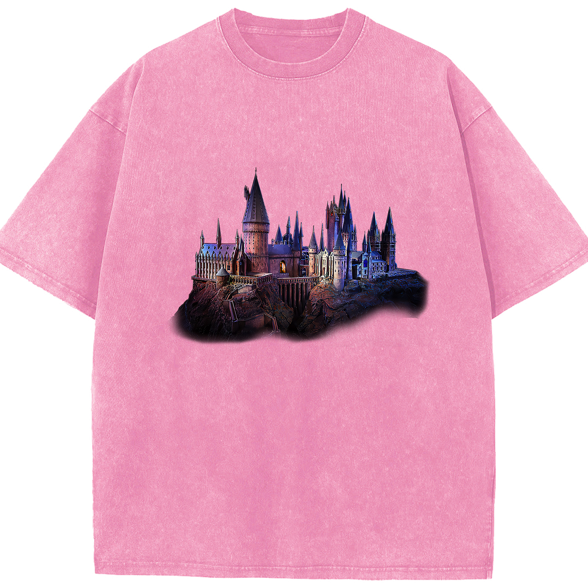 （画像用） Harry Potter ハリー・ポッターシリーズ 綿100% ヴィンテージ風 半袖Tシャツ（フロントプリント）